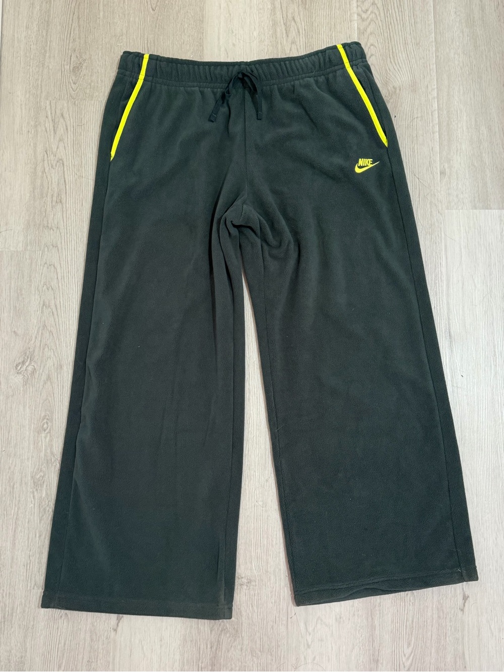 Nike Black Track Pants with Yellow Trim